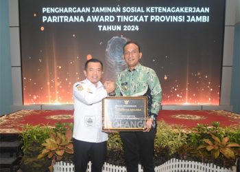 Pemkab Sarolangun Juara 1 Penghargaan Jaminan Sosial Tenaga Kerja