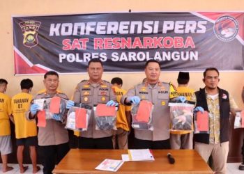 9 Pengedar Narkoba di Sarolangun Ditangkap,146 Gram Sabu Disita