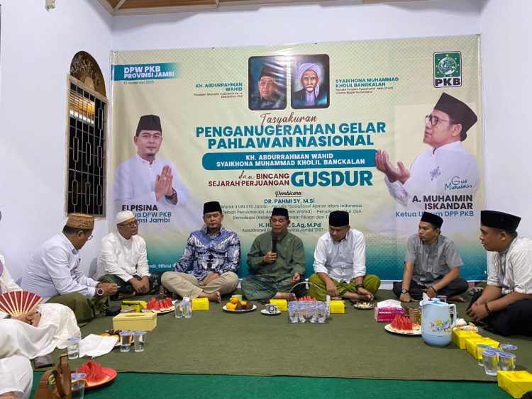 Gus Dur dan Mbah Kholil Dianugerahi Gelar Pahlawan Nasional, DPW PKB Jambi Gelar Tasyakuran