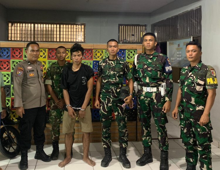 Aksi Heroik Prajurit Yonif TP-896/SP, Gagalkan Aksi Penjambretan di Pasar Singkut Singkut Sarolangun