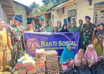 Sambut HUT Pomad ke-80, Subdenpom Persiapan Sarko Gelar Aksi Sosial Bagi Sembako dan Santunan