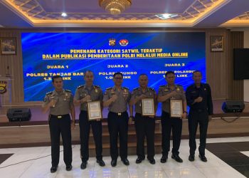 Polres Sarolangun Raih Penghargaan Publikasi Media Online Teraktif