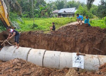 Respons Cepat Pemkab Sarolangun, Perbaikan Gorong-gorong Vital di Limbur Tembesi Rampung Dibangun