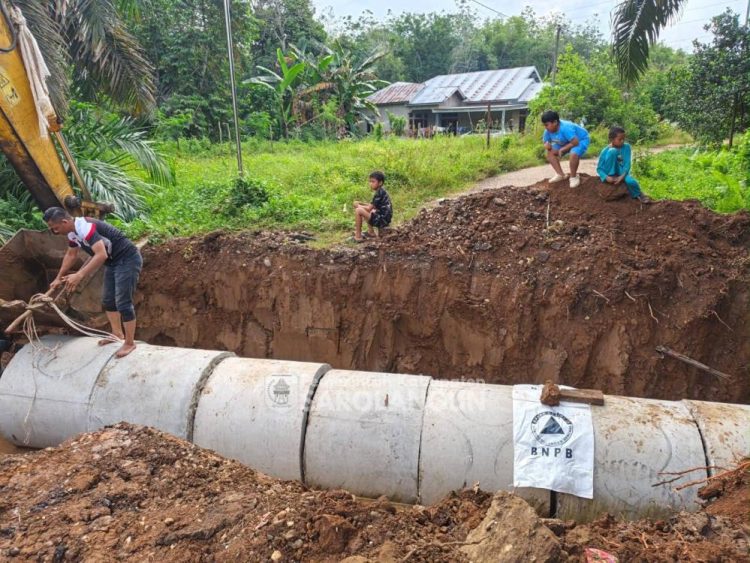 Respons Cepat Pemkab Sarolangun, Perbaikan Gorong-gorong Vital di Limbur Tembesi Rampung Dibangun