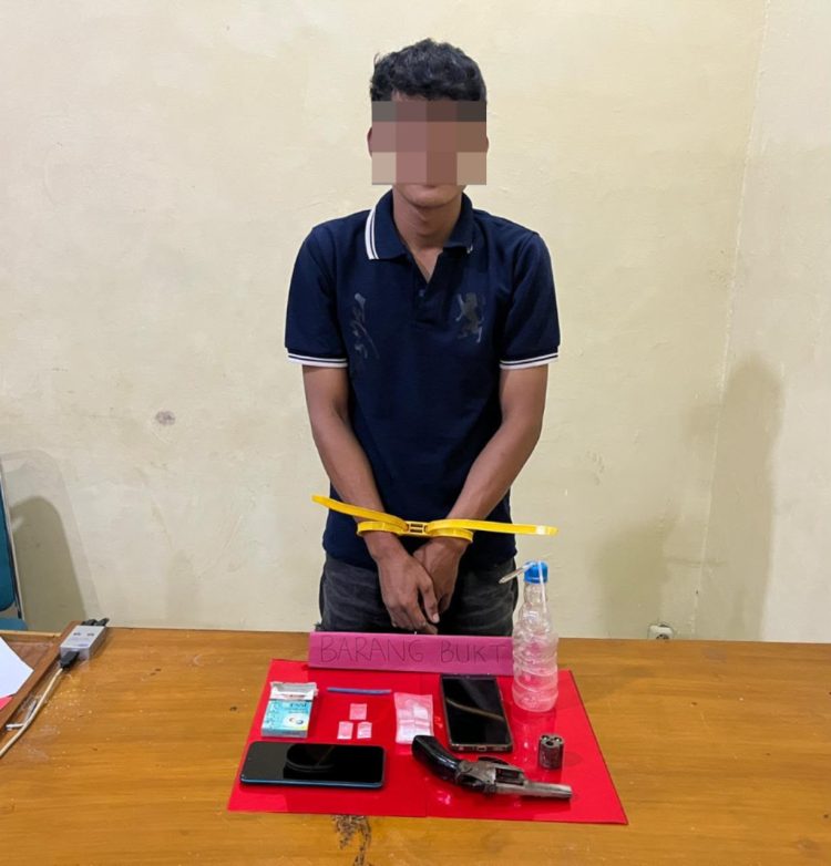 Simpan Senjata Api Rakitan dan Sabu, Warga Lubuk Napal Diamankan Polisi