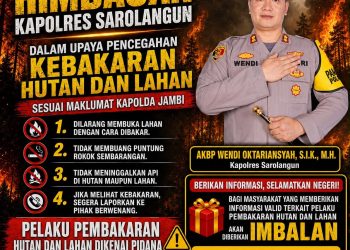 Laporkan Pelaku Pembakaran Hutan dan Lahan di Sarolangun, Warga Bakal Dapat Imbalan