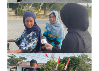 Tanggap Dampak Karhutla, DPPI Sarolangun Bagikan Masker Kepada Masyarakat